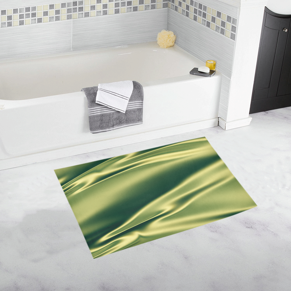 Green satin 3D texture Bath Rug 20''x 32''