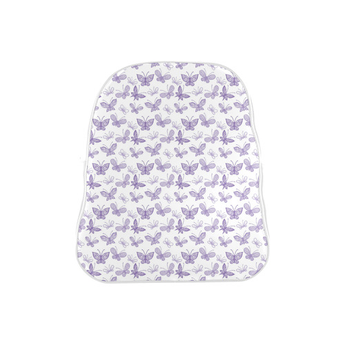 Cute Purple Butterflies School Backpack (Model 1601)(Small)