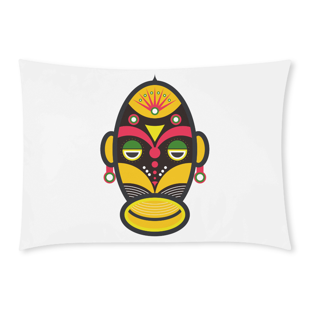 African Traditional Mask Custom Rectangle Pillow Case 20x30 (One Side)