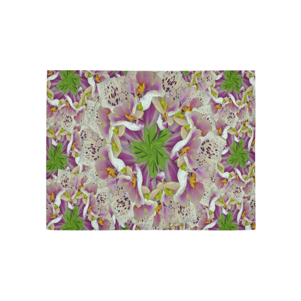 Digitalis Purpurea Flora Area Rug 5'3''x4'