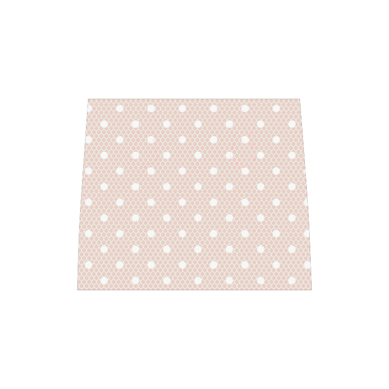 White Pink Polka Dots, Lace Pattern Boston Handbag (Model 1621)