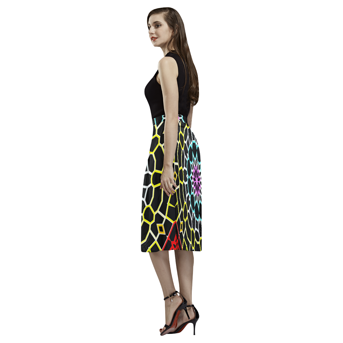 Live Line Mandala Aoede Crepe Skirt (Model D16)