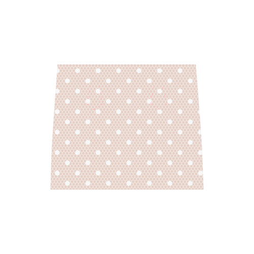 White Pink Polka Dots, Lace Pattern Boston Handbag (Model 1621)