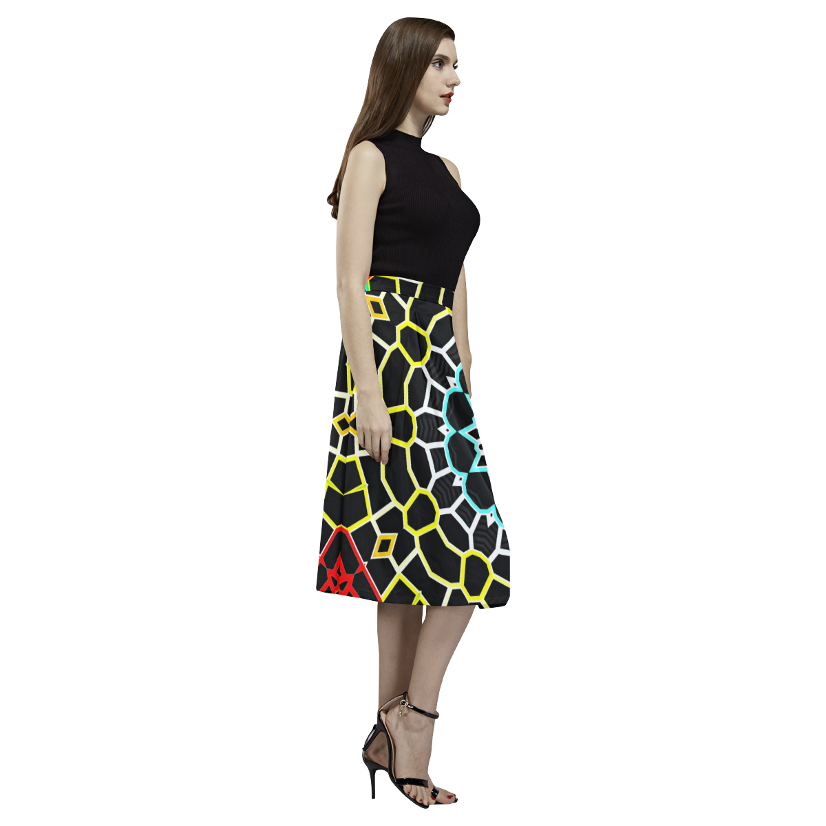 Live Line Mandala Aoede Crepe Skirt (Model D16)