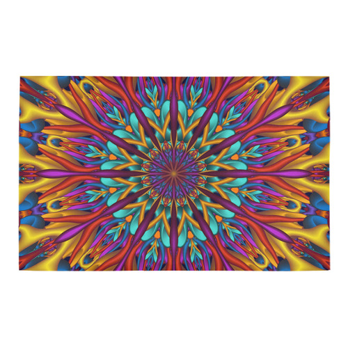 Amazing colors fractal mandala Bath Rug 20''x 32''