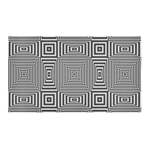 Flickering geometric optical illusion Bath Rug 16''x 28''