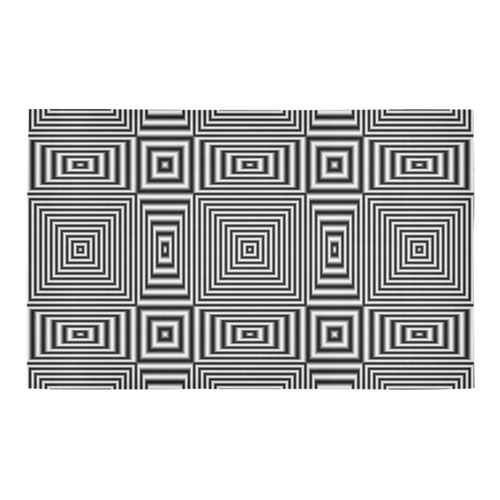 Flickering geometric optical illusion Bath Rug 20''x 32''