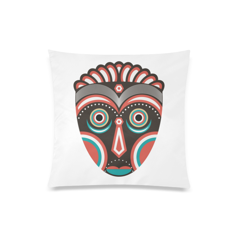 Lulua Ethnic Mask Custom Zippered Pillow Case 20"x20"(Twin Sides)