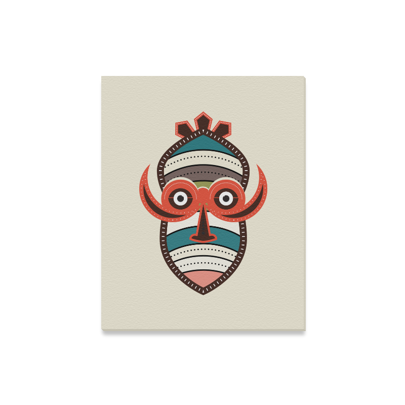 African Authentic Tribal Mask Canvas Print 16"x20"