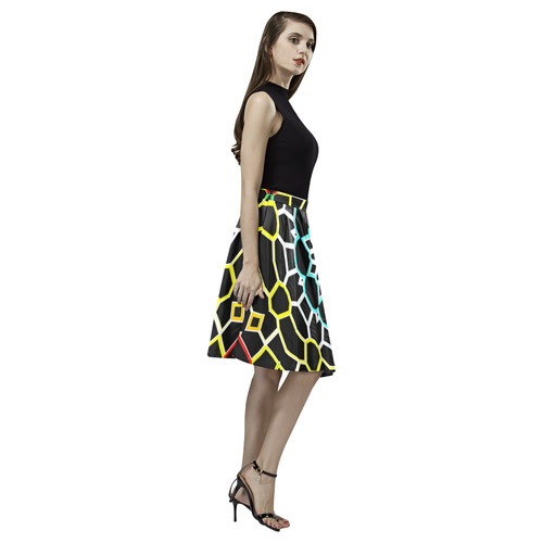 Live Line Mandala Melete Pleated Midi Skirt (Model D15)