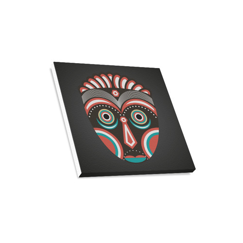 Lulua Ethnic Tribal Mask Canvas Print 16"x16"
