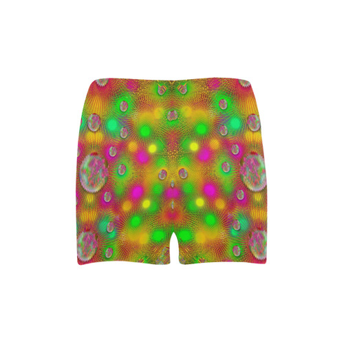 Summer Love in peace  colors and flowers pop art Briseis Skinny Shorts (Model L04)
