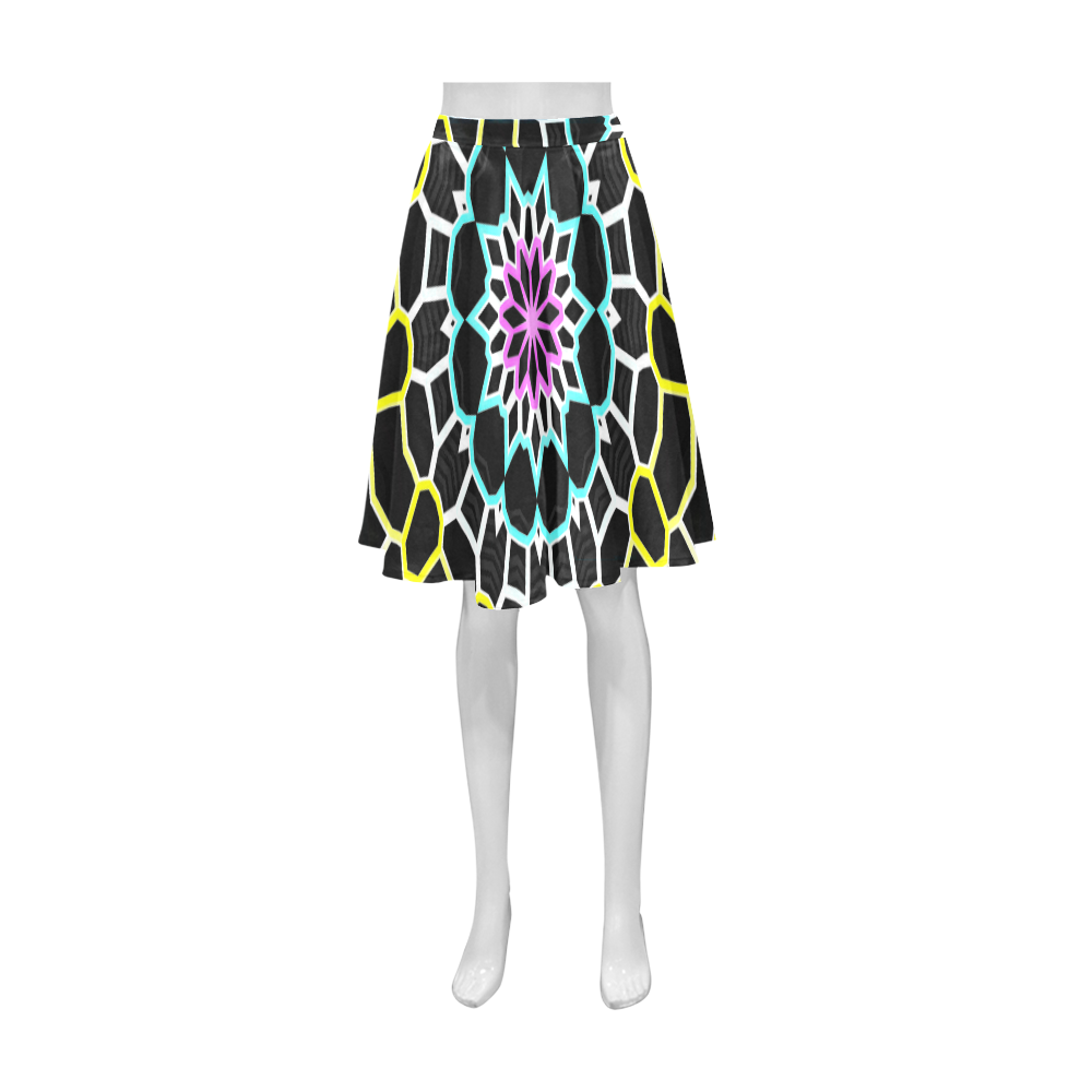 Live Line Mandala Athena Women's Short Skirt (Model D15)