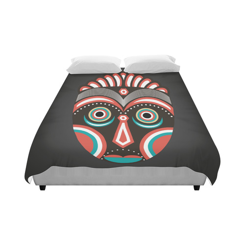 Lulua Ethnic Tribal Mask Duvet Cover 86"x70" ( All-over-print)