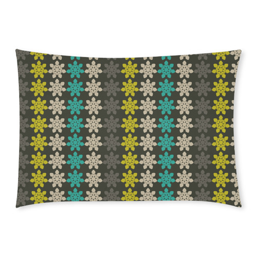 Floral Geometric Tile Custom Rectangle Pillow Case 20x30 (One Side)