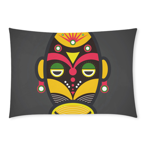 African Traditional Tribal Mask Custom Rectangle Pillow Case 20x30 (One Side)