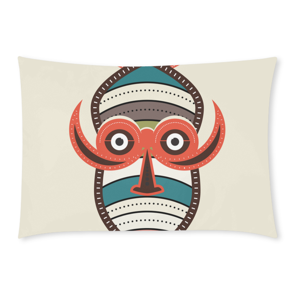 African Authentic Tribal Mask Custom Rectangle Pillow Case 20x30 (One Side)