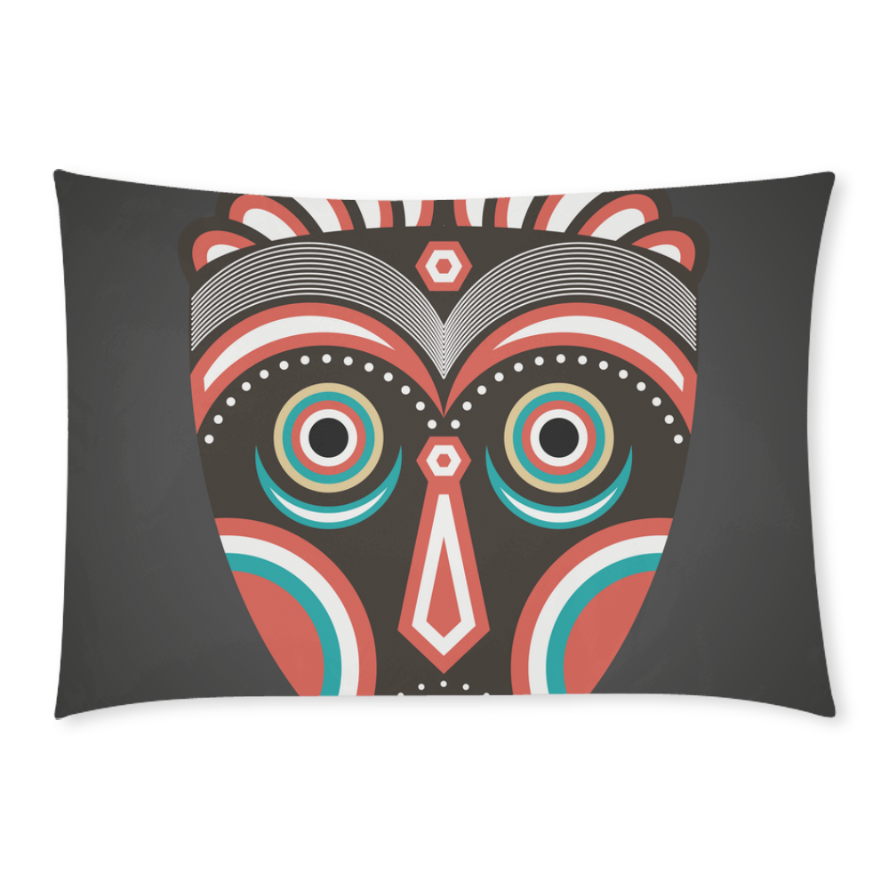 Lulua Ethnic Tribal Mask Custom Rectangle Pillow Case 20x30 (One Side)