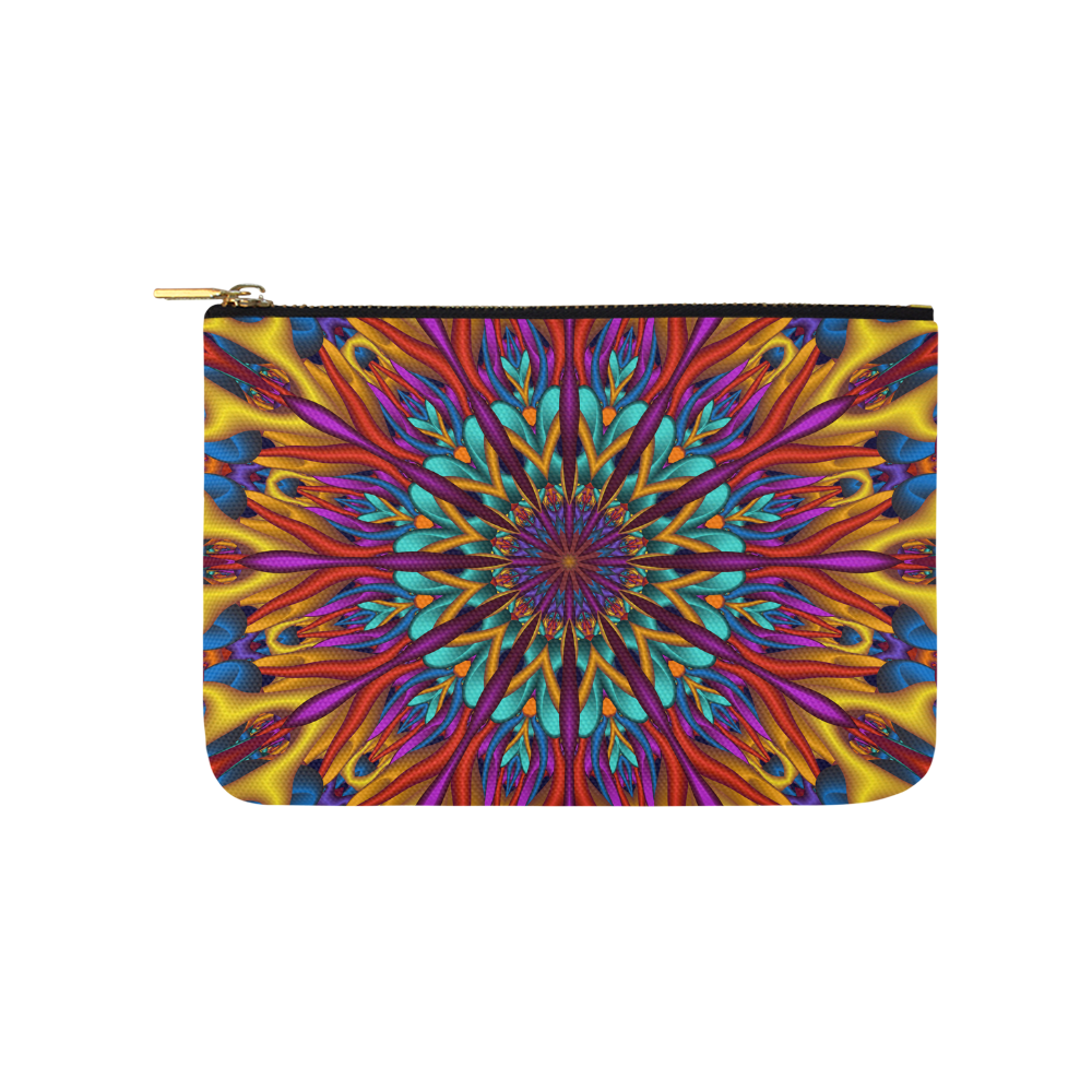 Amazing colors fractal mandala Carry-All Pouch 9.5''x6''