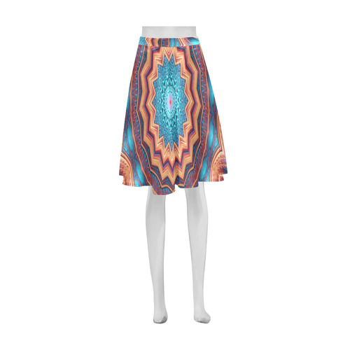 Blue Feather Mandala Athena Women's Short Skirt (Model D15)