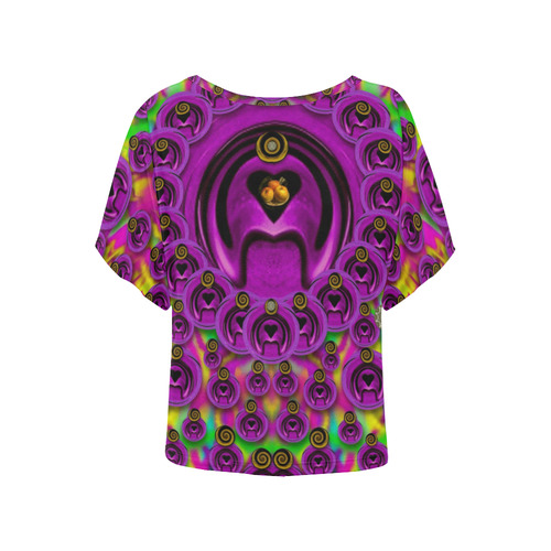 love for the fruit and stars in the Milky Way Women's Batwing-Sleeved Blouse T shirt (Model T44)