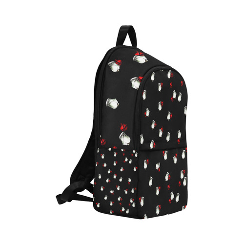 White and Red Roses Fabric Backpack for Adult (Model 1659)