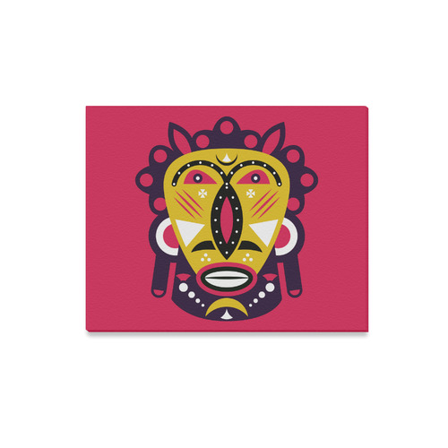 Kuba Face Mask Pink Canvas Print 20"x16"