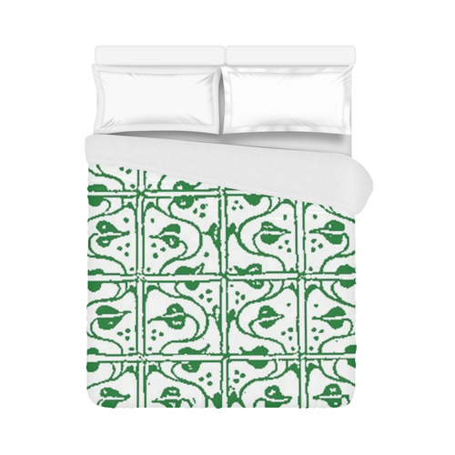Green Leaf and Vines Duvet Cover 86"x70" ( All-over-print)