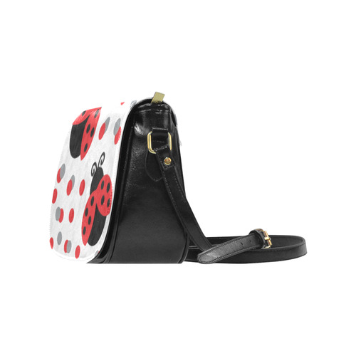 Cute Ladybug Pattern Red Black Classic Saddle Bag/Small (Model 1648)