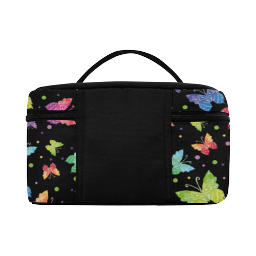 Colorful Butterflies Black Edition Cosmetic Bag/Large (Model 1658)