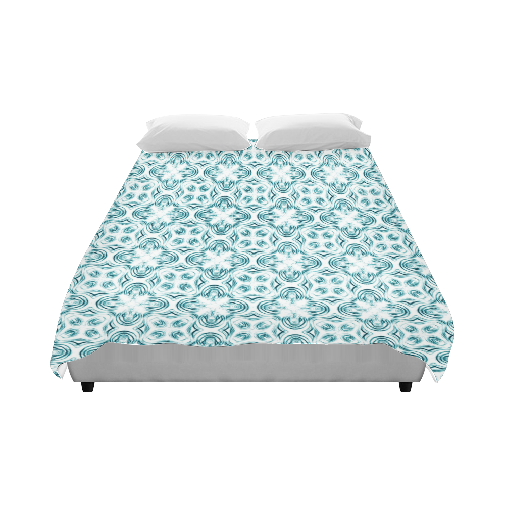 Shadows of Turquoise Duvet Cover 86"x70" ( All-over-print)