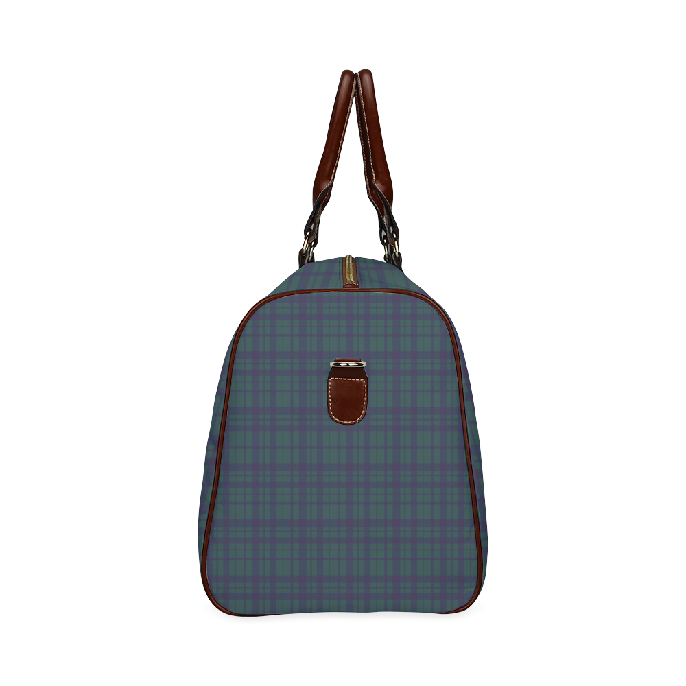 Green Plaid Rock Style Waterproof Travel Bag/Large (Model 1639)