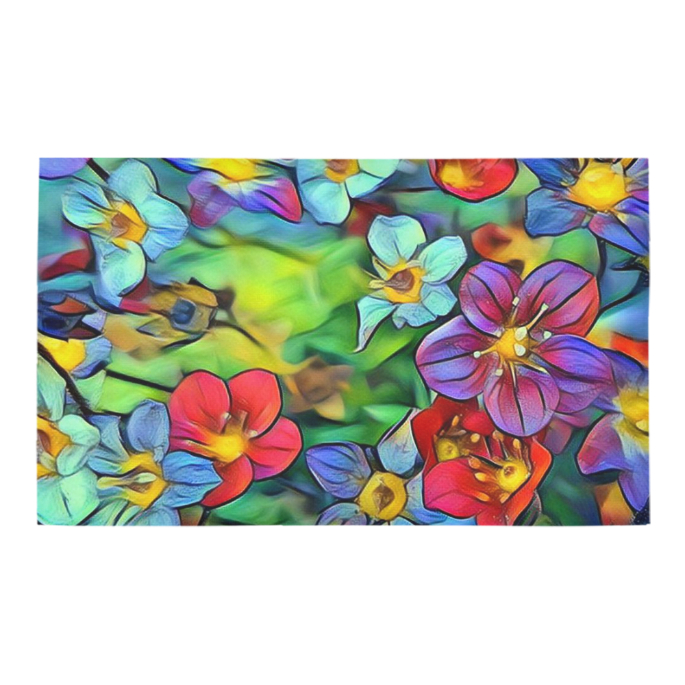 Amazing Floral 29B by FeelGood Azalea Doormat 30" x 18" (Sponge Material)