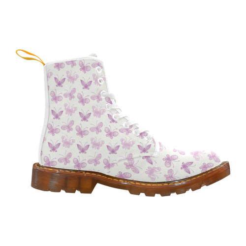 Fantastic Pink Butterflies Martin Boots For Women Model 1203H