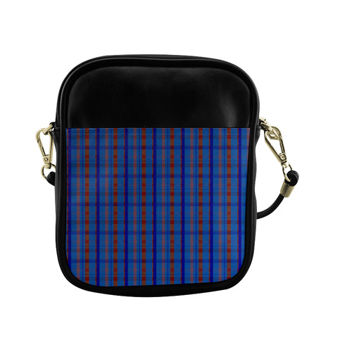 Royal Blue Plaid Hipster Style Sling Bag (Model 1627)