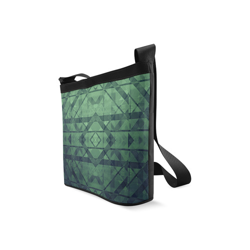 Sci-Fi Green Monster  Geometric design Crossbody Bags (Model 1613)