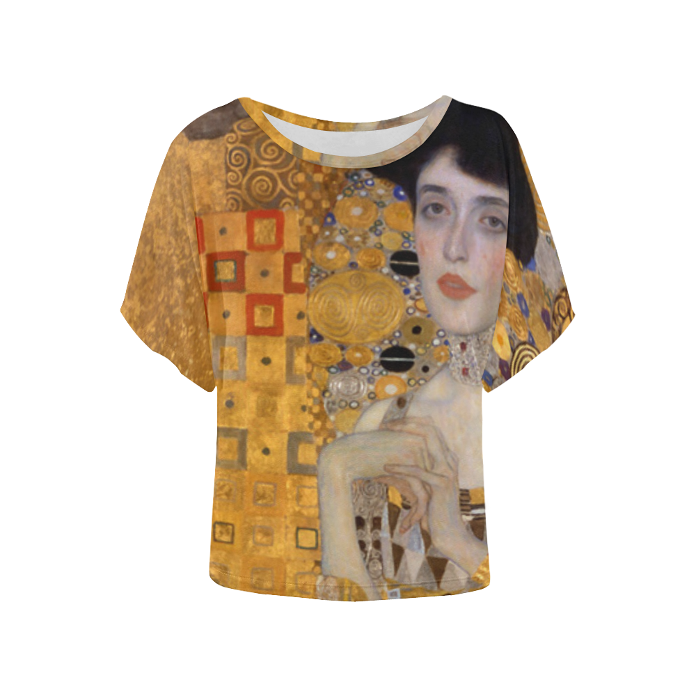 Gustav Klimt Adele Bloch Bauer Portrait Women's Batwing-Sleeved Blouse ...