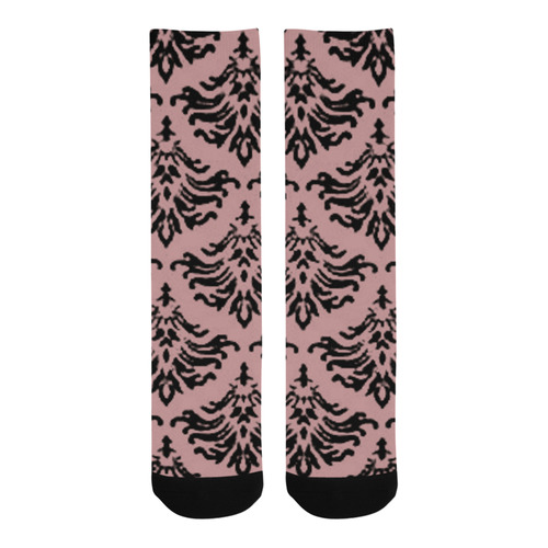 Bridal Rose Damask Trouser Socks