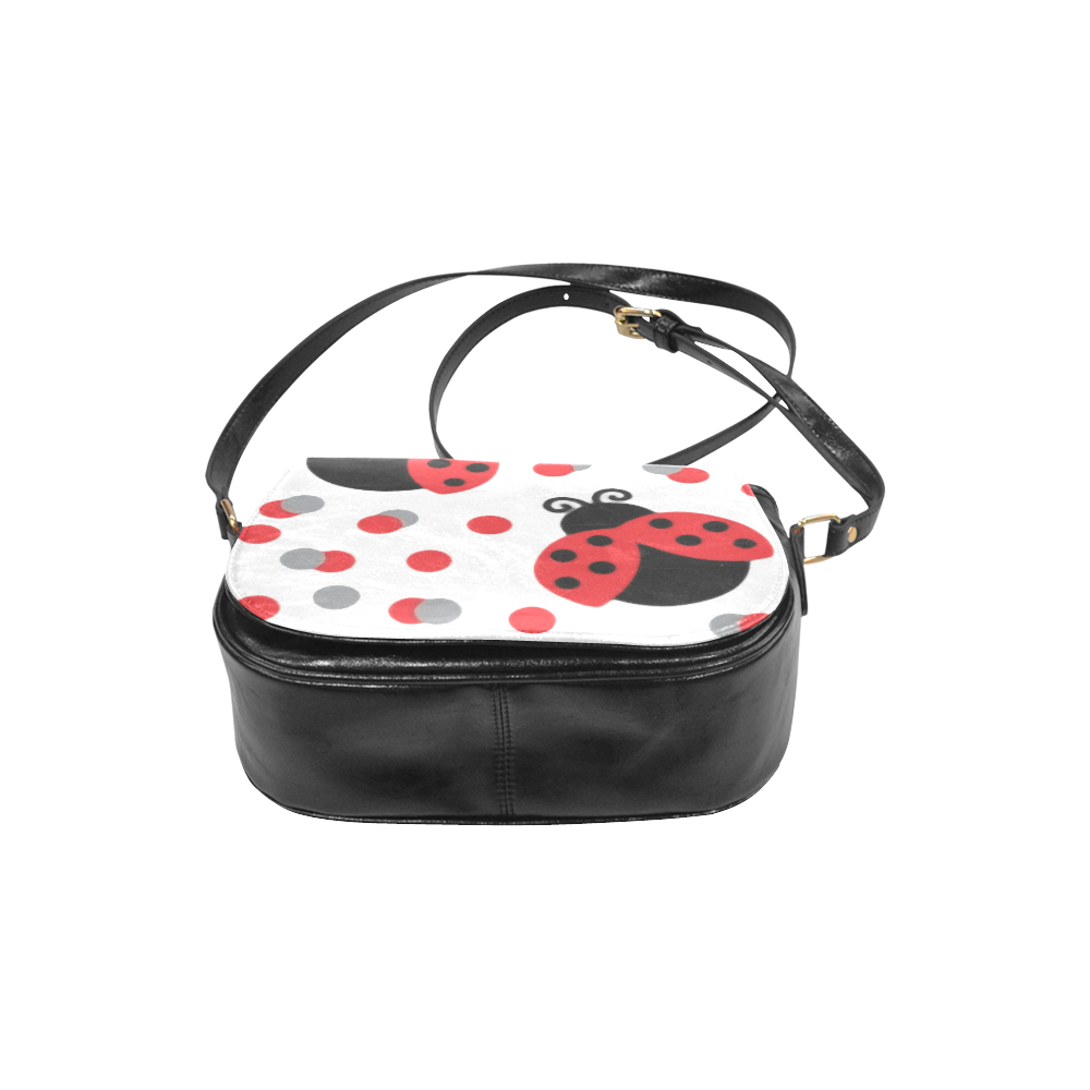 Cute Ladybug Pattern Red Black Classic Saddle Bag/Small (Model 1648)