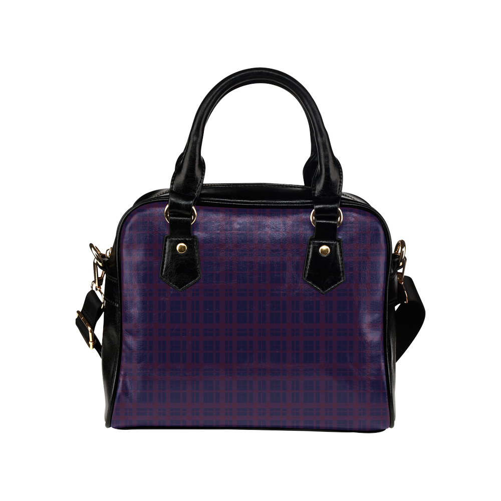 Purple Plaid Hipster Style Shoulder Handbag (Model 1634)