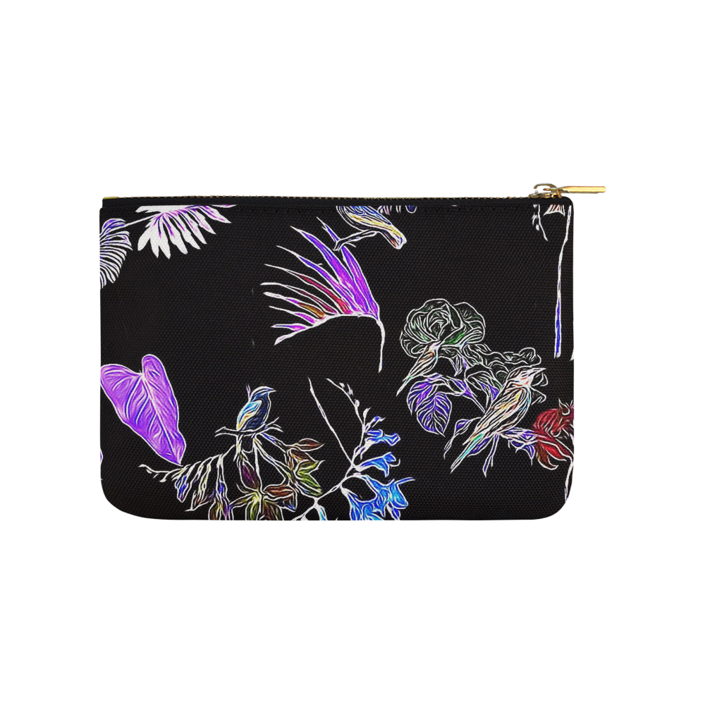 Flowers and Birds A by JamColors Carry-All Pouch 9.5''x6''