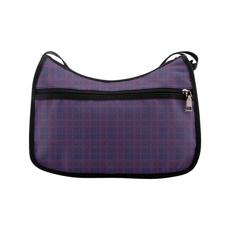 Purple Plaid Rock Style Crossbody Bags (Model 1616)