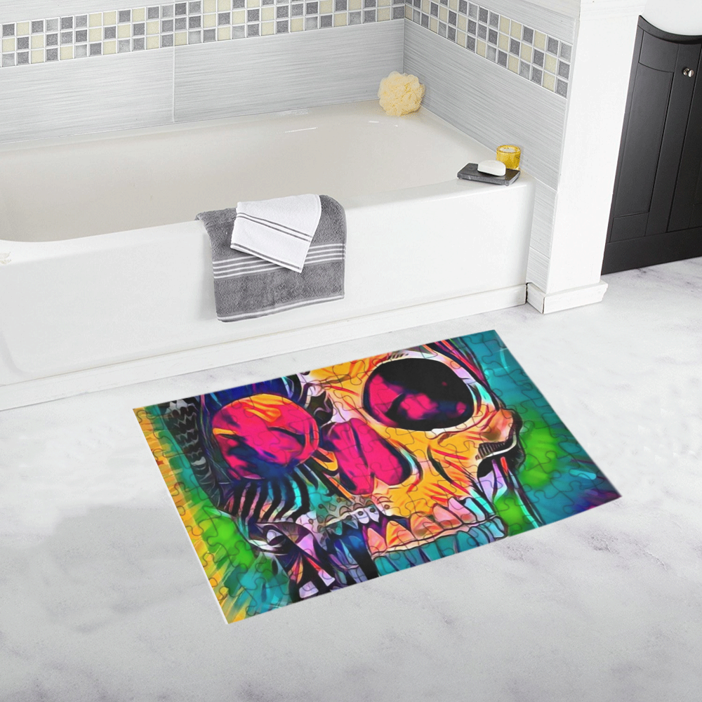 Pop Skull Pop by Popart Lover Bath Rug 20''x 32''