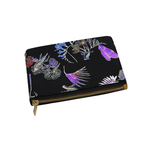 Flowers and Birds A by JamColors Carry-All Pouch 9.5''x6''