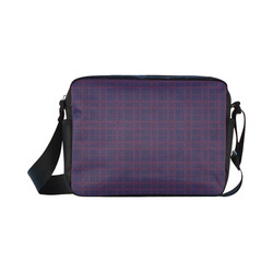 Purple Plaid Rock Style Classic Cross-body Nylon Bags (Model 1632)
