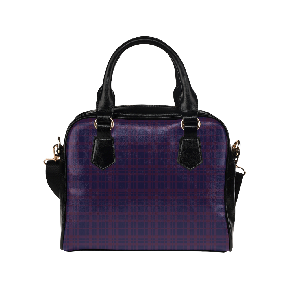 Purple Plaid Hipster Style Shoulder Handbag (Model 1634)