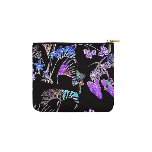 Flowers and Birds B by JamColors Carry-All Pouch 6''x5''