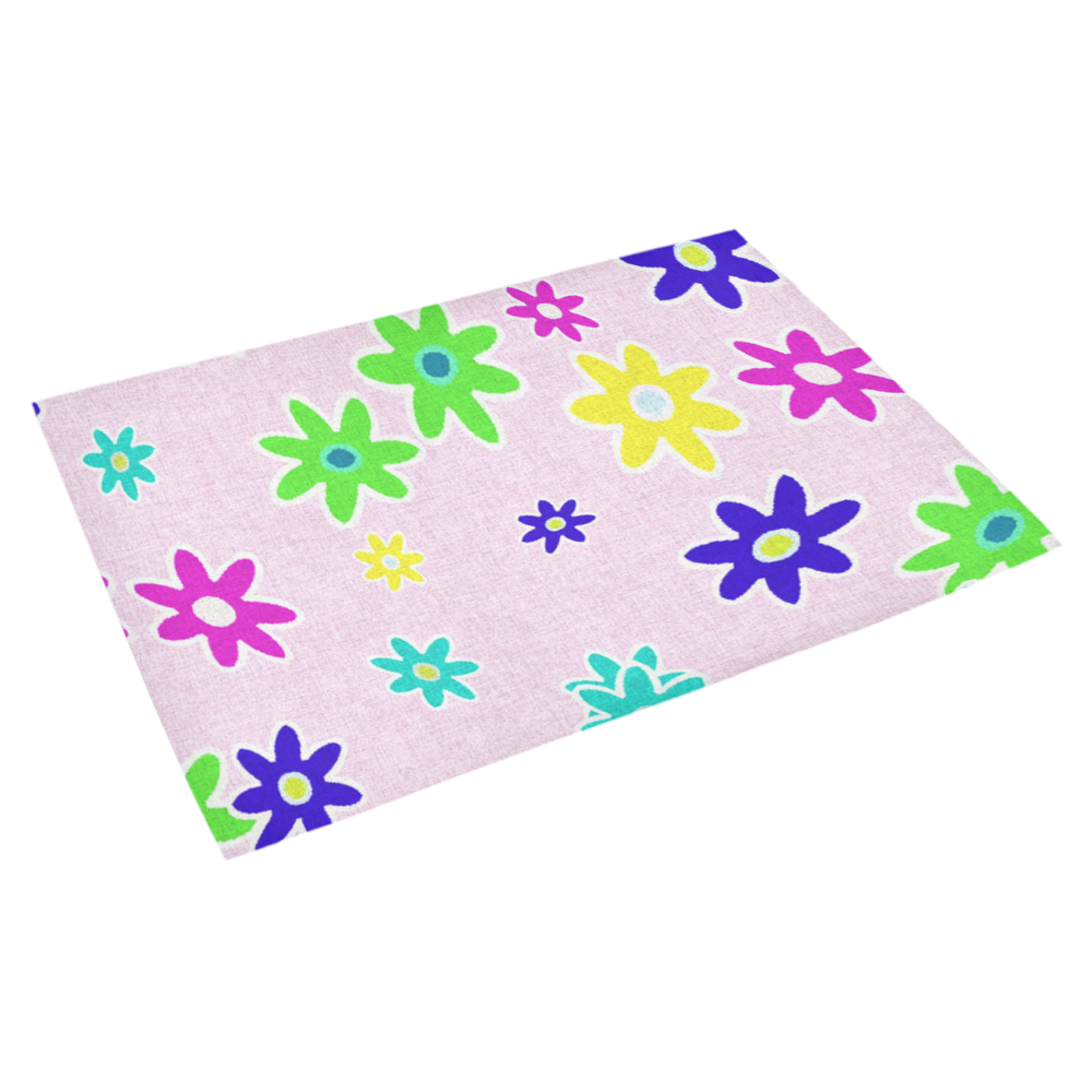 Floral Fabric 1C Azalea Doormat 30" x 18" (Sponge Material)