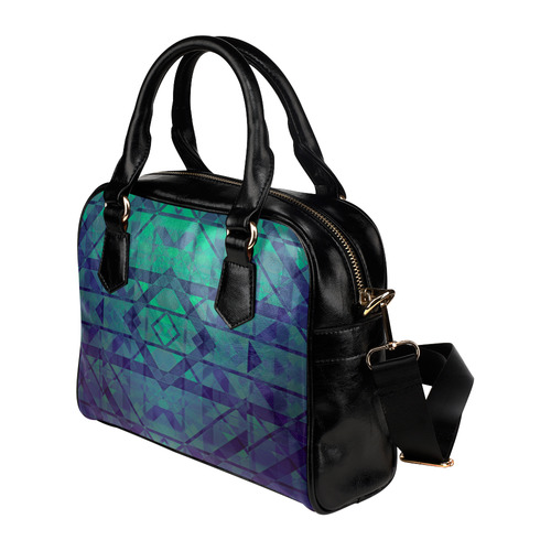 Sci-Fi Dream Blue Geometric design Shoulder Handbag (Model 1634)