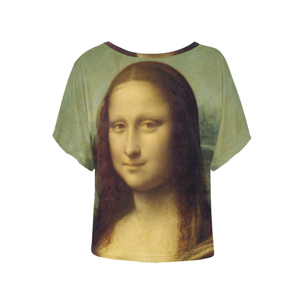 Mona Lisa Leonardo da Vinci Fine Art Women's Batwing-Sleeved Blouse T shirt (Model T44)